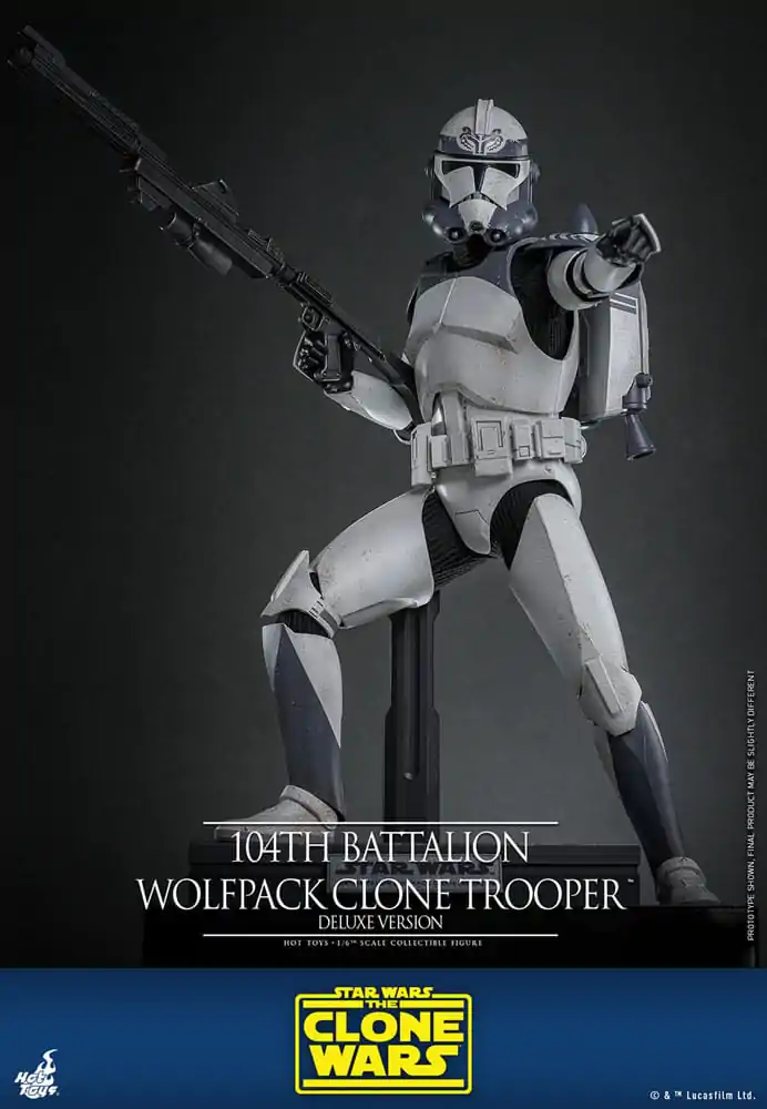 Star Wars The Clone Wars Action Figure 1/6 104th Battalion Wolfpack Clone Trooper Deluxe Version 30 cm product photo