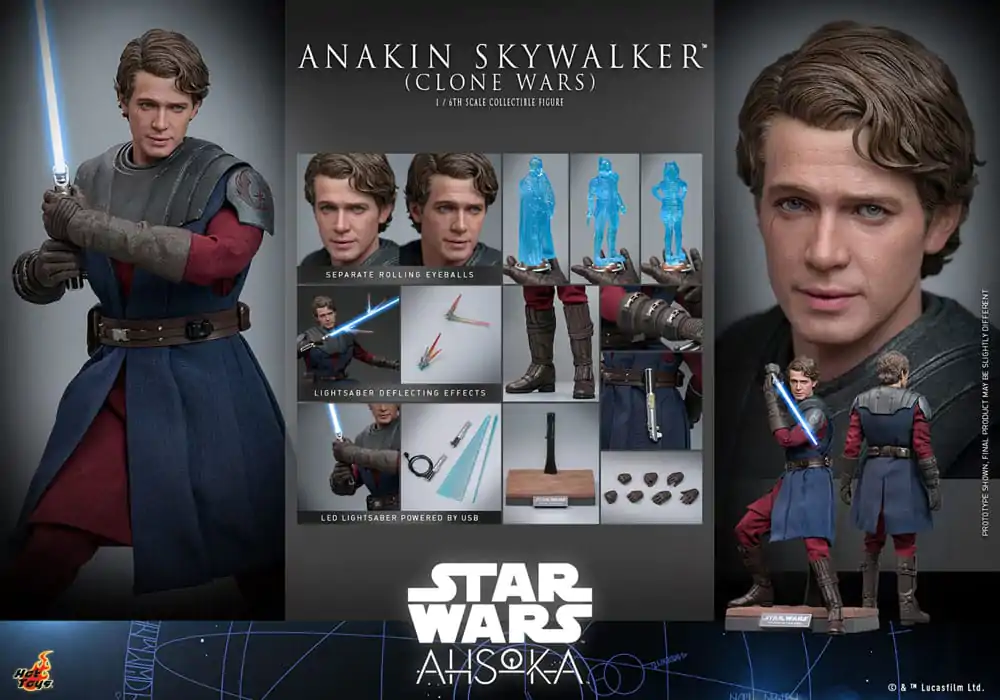 Star Wars: The Clone Wars Action Figure 1/6 Anakin Skywalker 31 cm product photo