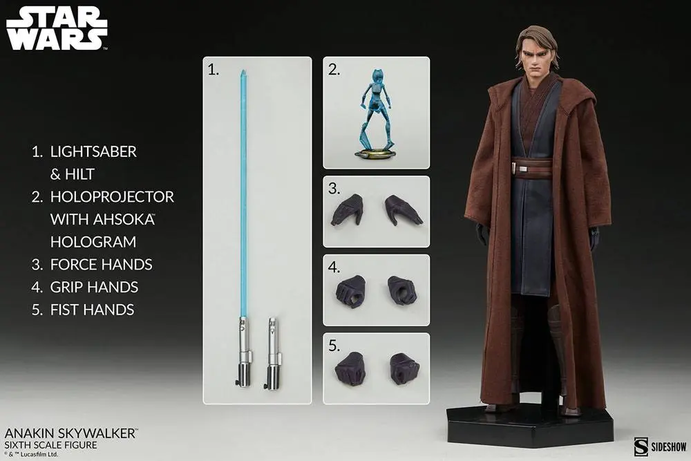 Star Wars The Clone Wars Action Figure 1/6 Anakin Skywalker 31 cm product photo