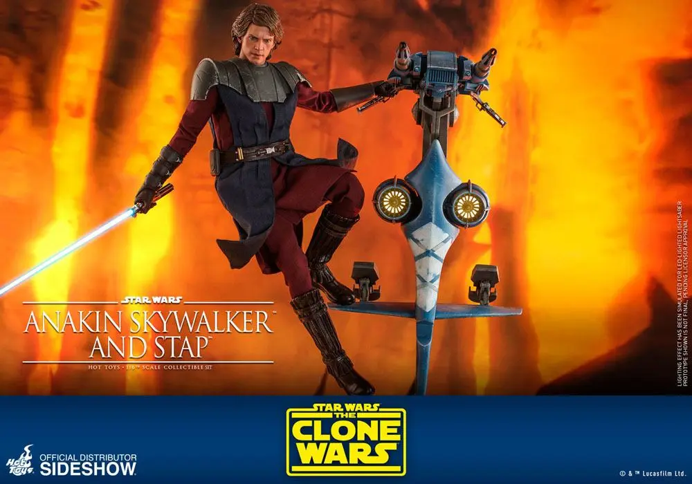 Star Wars The Clone Wars Action Figure 1/6 Anakin Skywalker & STAP 31 cm product photo