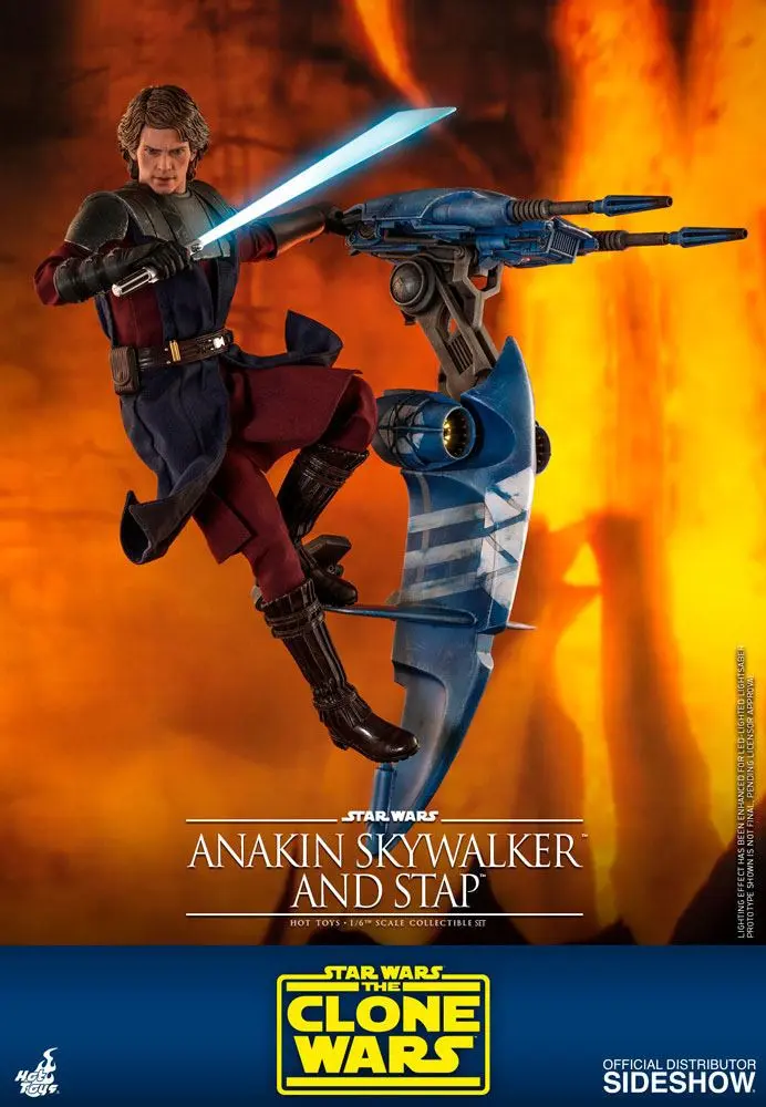 Star Wars The Clone Wars Action Figure 1/6 Anakin Skywalker & STAP 31 cm product photo