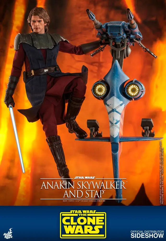 Star Wars The Clone Wars Action Figure 1/6 Anakin Skywalker & STAP 31 cm product photo