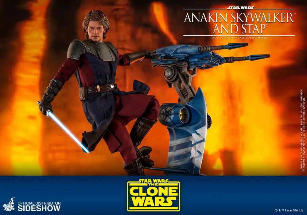 Star Wars The Clone Wars Action Figure 1/6 Anakin Skywalker & STAP 31 cm product photo