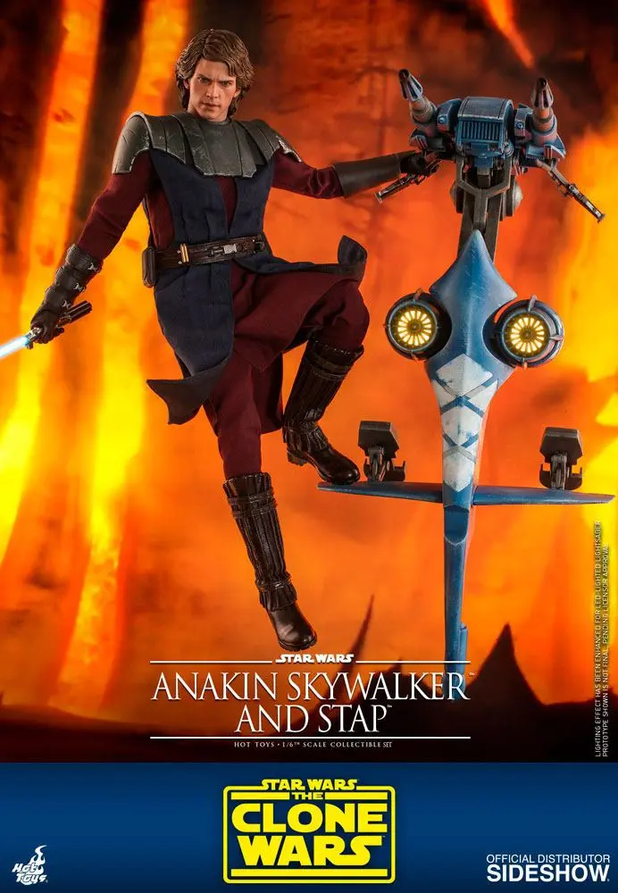 Star Wars The Clone Wars Action Figure 1/6 Anakin Skywalker & STAP 31 cm product photo