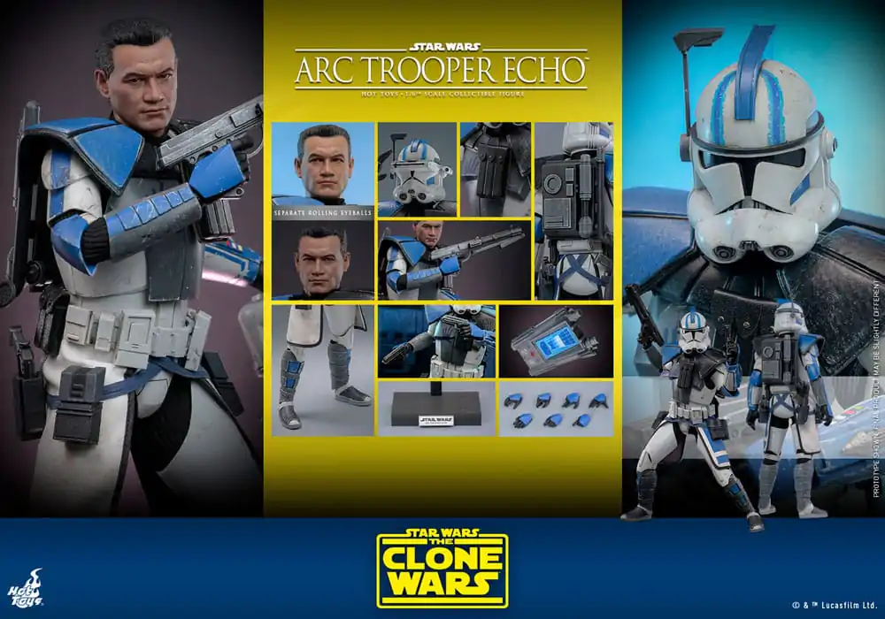 Star Wars: The Clone Wars Action Figure 1/6 Arc Trooper Echo 30 cm product photo