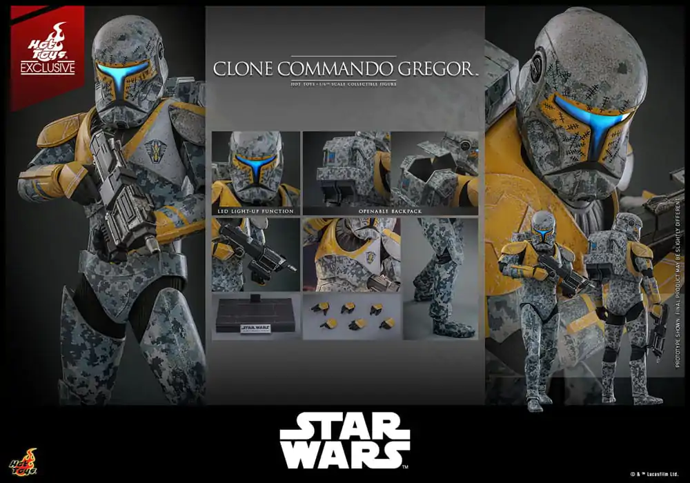 Star Wars: The Clone Wars Action Figure 1/6 Clone Commando Gregor Hot Toys Exclusive 30 cm product photo