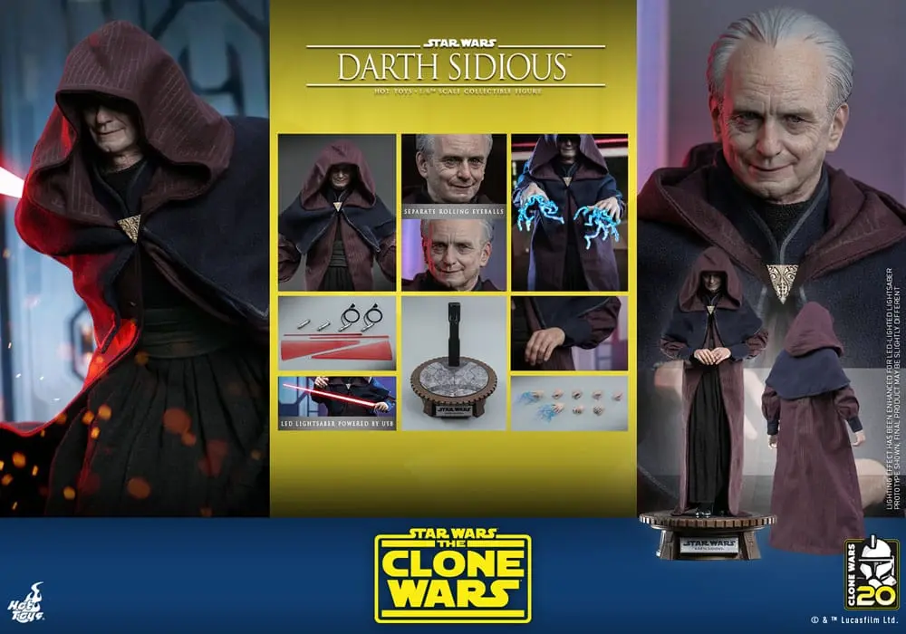Star Wars: The Clone Wars Action Figure 1/6 Darth Sidious 29 cm product photo