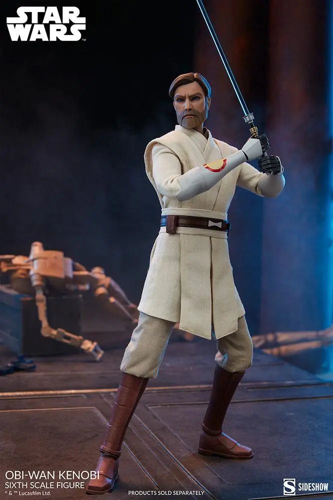 Star Wars The Clone Wars Action Figure 1/6 Obi-Wan Kenobi 30 cm product photo