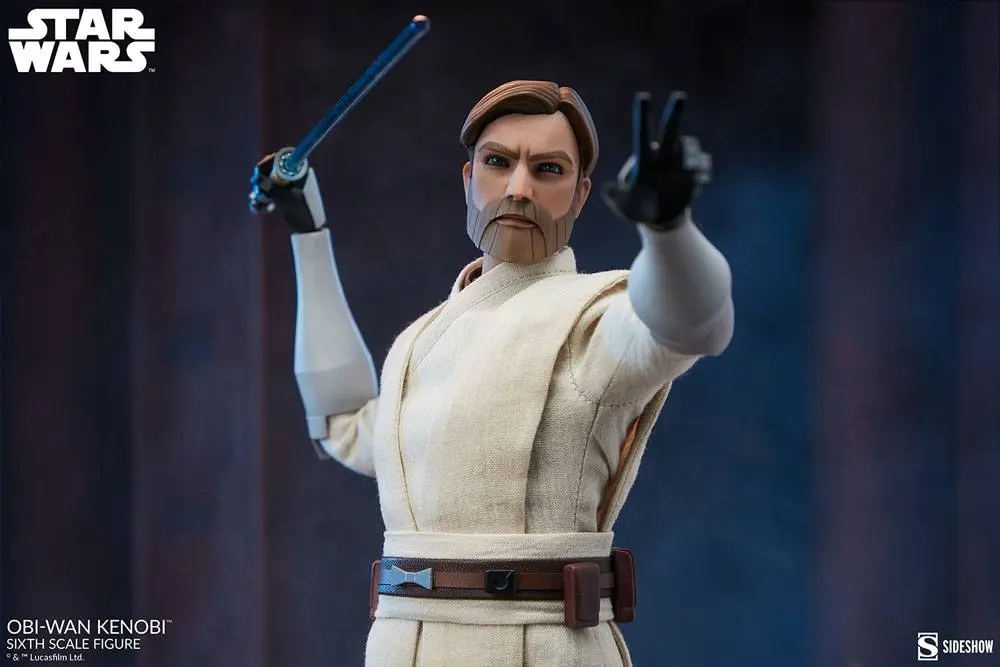Star Wars The Clone Wars Action Figure 1/6 Obi-Wan Kenobi 30 cm product photo