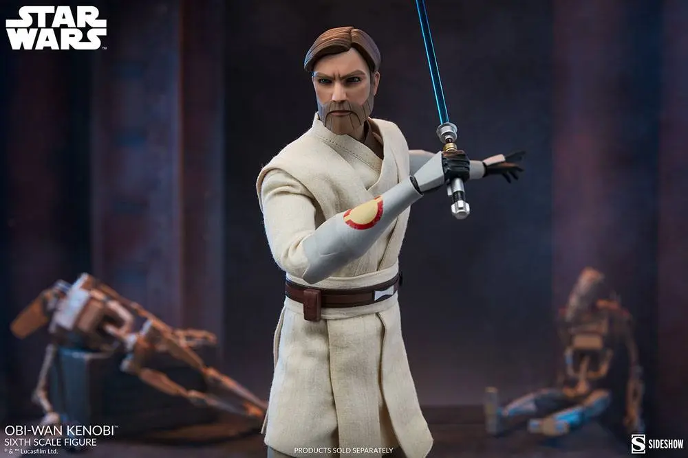 Star Wars The Clone Wars Action Figure 1/6 Obi-Wan Kenobi 30 cm product photo