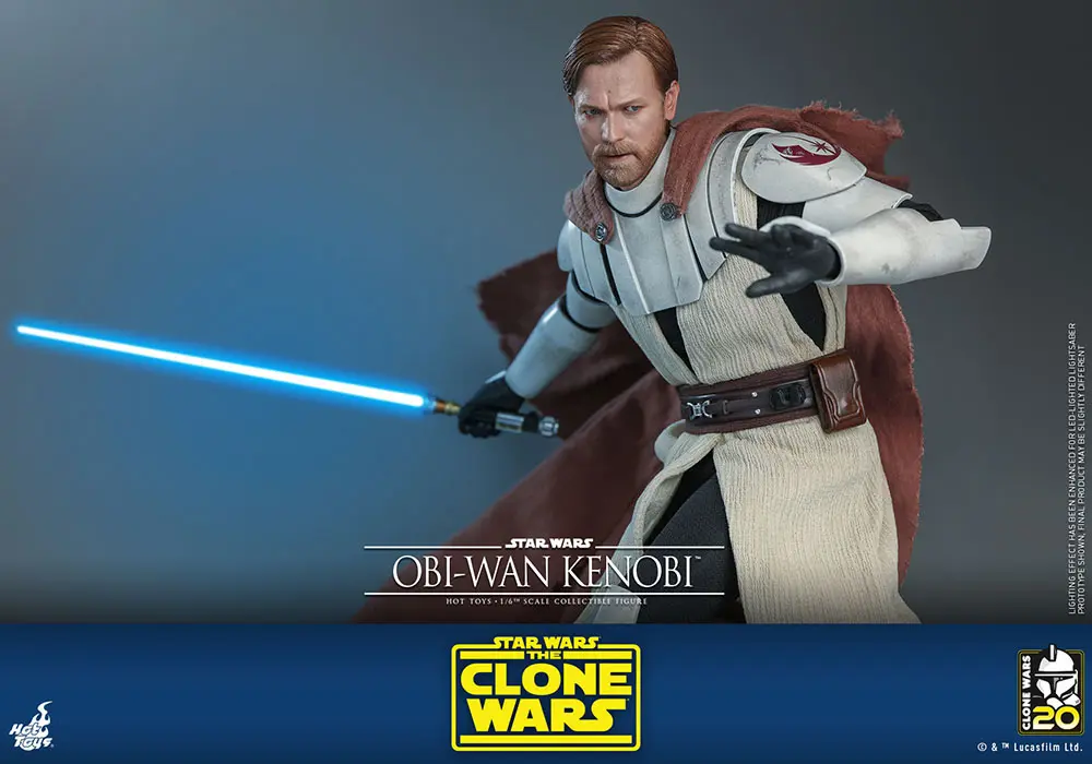 Star Wars The Clone Wars Action Figure 1/6 Obi-Wan Kenobi 30 cm product photo