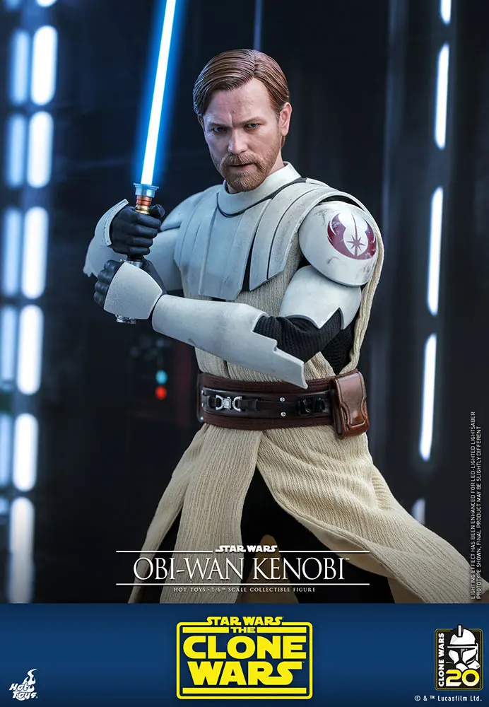Star Wars The Clone Wars Action Figure 1/6 Obi-Wan Kenobi 30 cm product photo