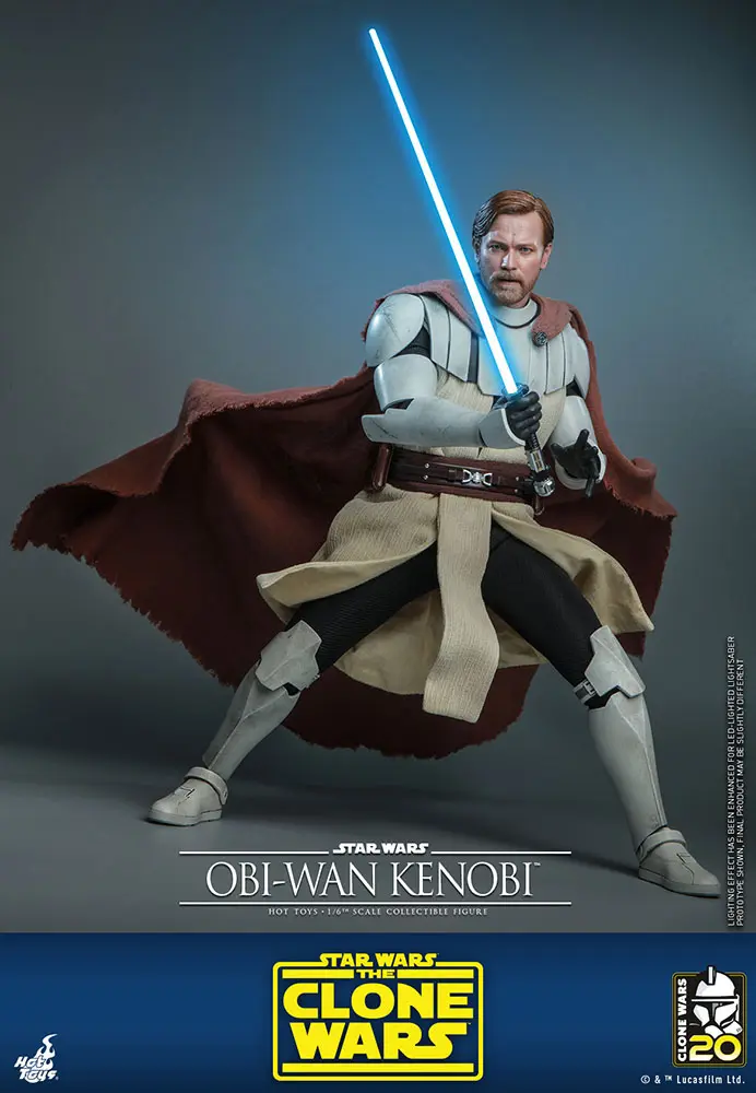 Star Wars The Clone Wars Action Figure 1/6 Obi-Wan Kenobi 30 cm product photo