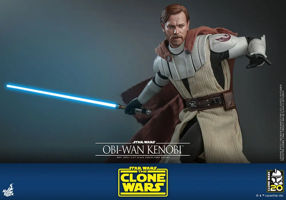 Star Wars The Clone Wars Action Figure 1/6 Obi-Wan Kenobi 30 cm product photo