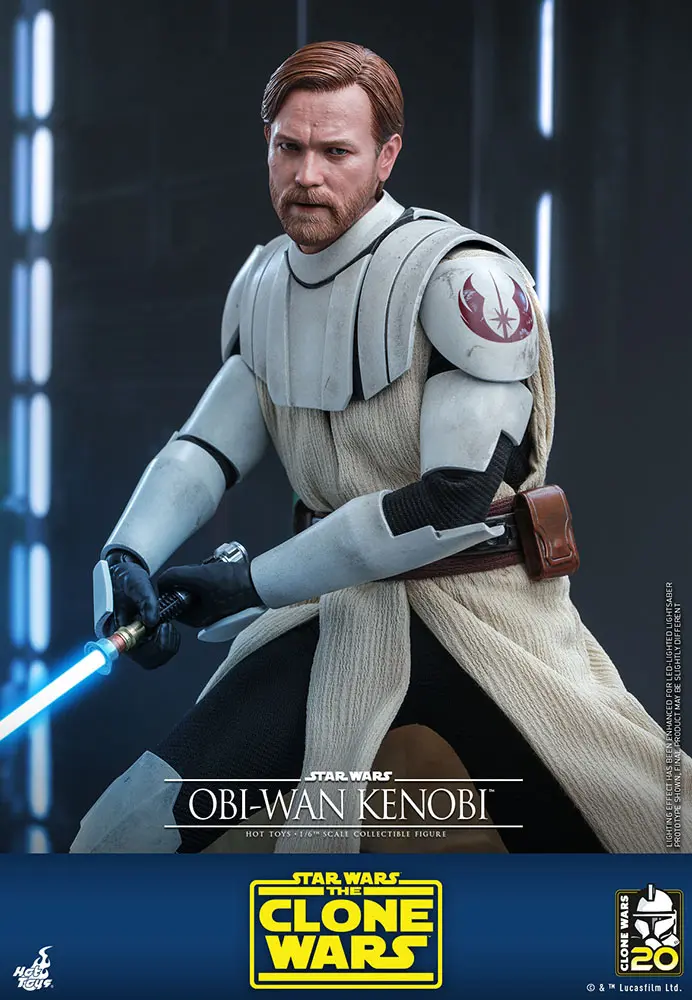 Star Wars The Clone Wars Action Figure 1/6 Obi-Wan Kenobi 30 cm product photo