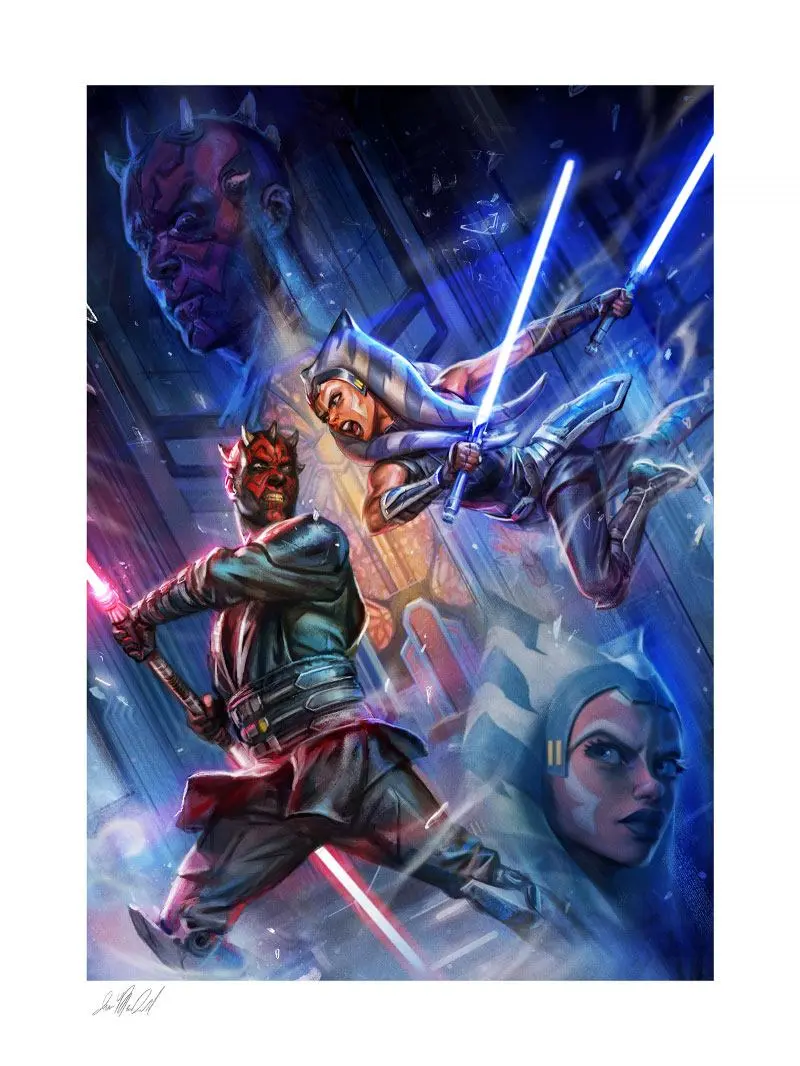 Star Wars: The Clone Wars Art Print One Last Lesson: Ahsoka Tano vs Darth Maul 46 x 61 cm - unframed product photo