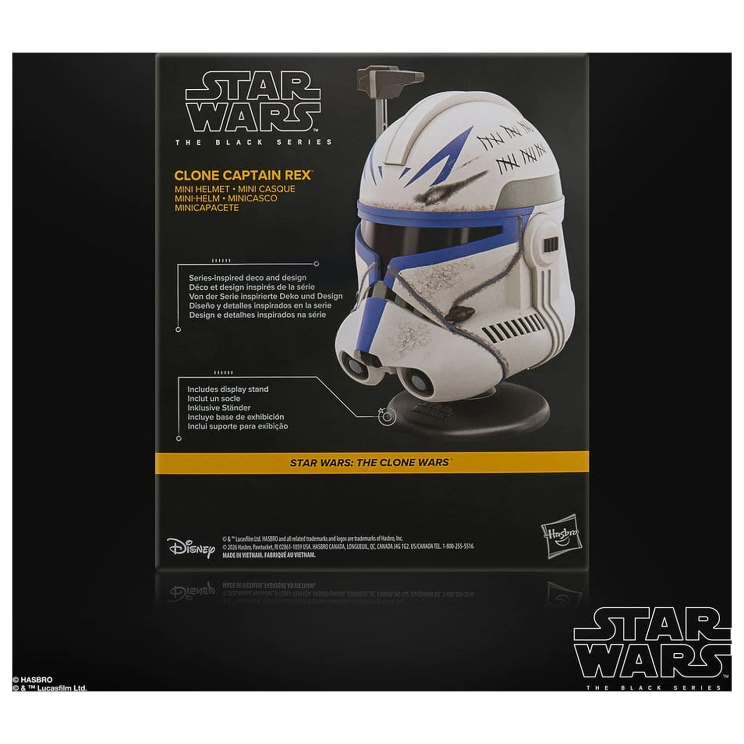 Star Wars: The Clone Wars Black Series Mini Helmet Clone Captain Rex 15 cm product photo