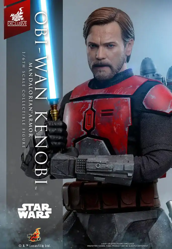 Star Wars: The Clone Wars Movie Masterpiece Action Figure 1/6 Obi-Wan (Mandalorian Armor) Hot Toys Exclusive 31 cm product photo
