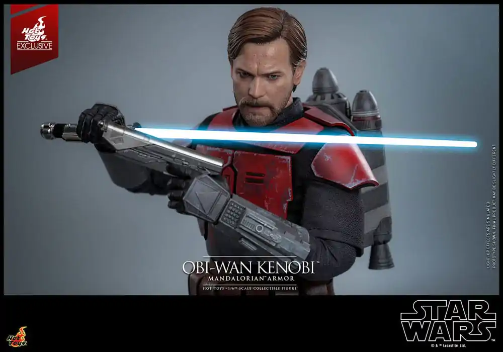 Star Wars: The Clone Wars Movie Masterpiece Action Figure 1/6 Obi-Wan (Mandalorian Armor) Hot Toys Exclusive 31 cm product photo