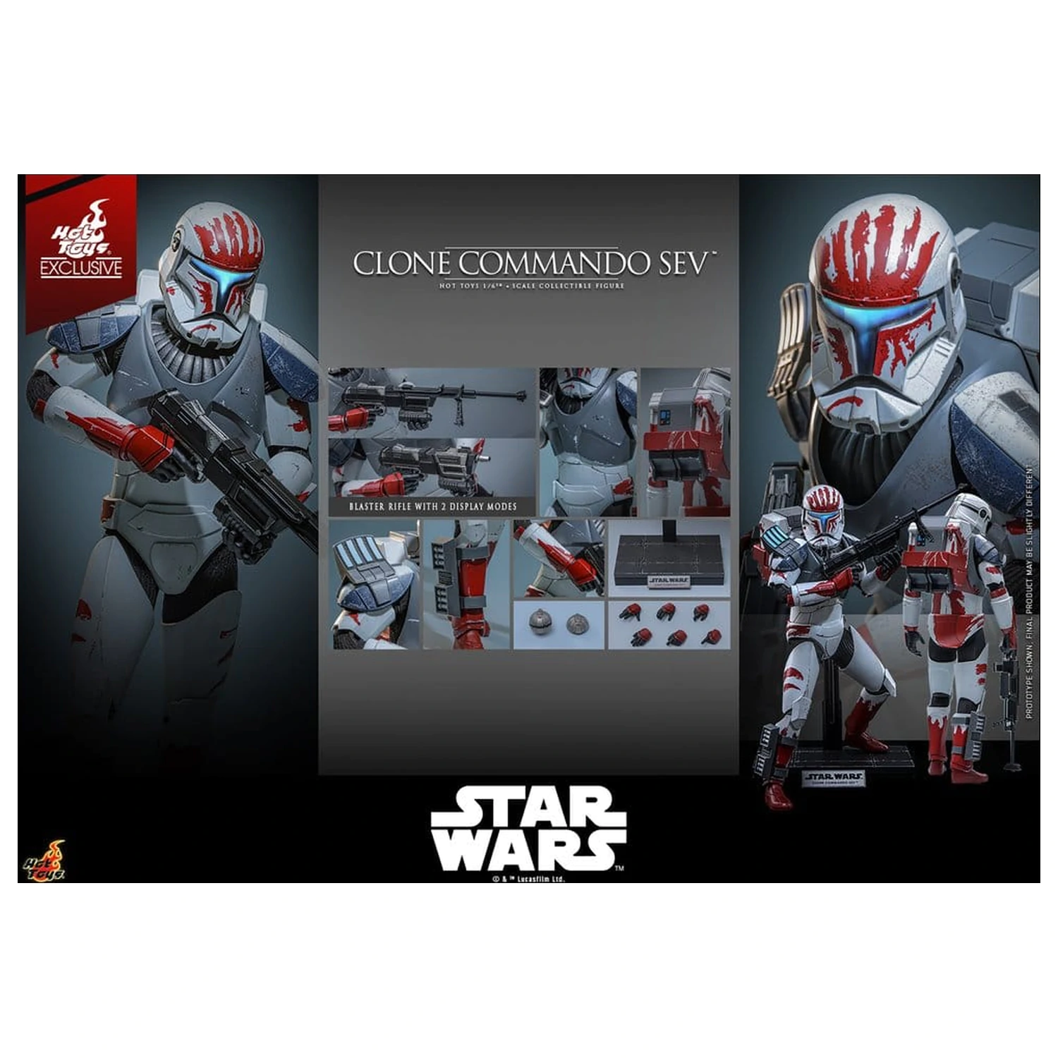 Star Wars: The Clone Wars Television Masterpiece Action Figure 1/6 Clone Commando Sev 30 cm product photo