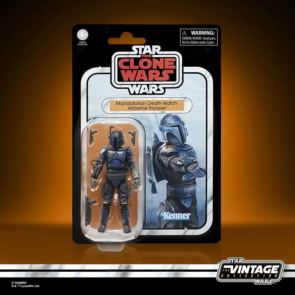 Star Wars: The Clone Wars Vintage Collection Action Figure 2023 Mandalorian Death Watch Airborne Trooper 10 cm product photo