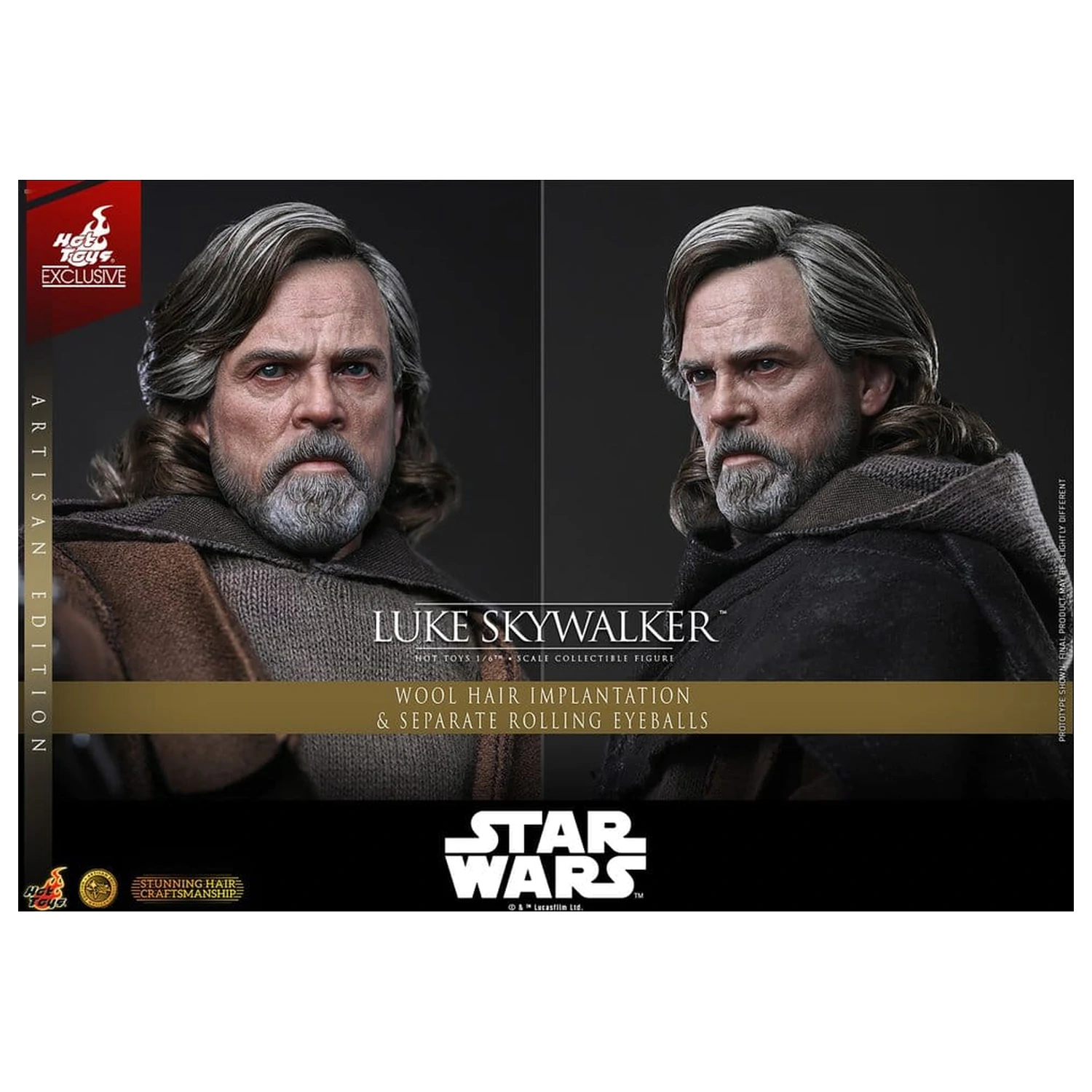 Star Wars: The Last Jedi Movie Masterpiece Action Figure 1/6 Luke Skywalker (Artisan Edition) 29 cm product photo
