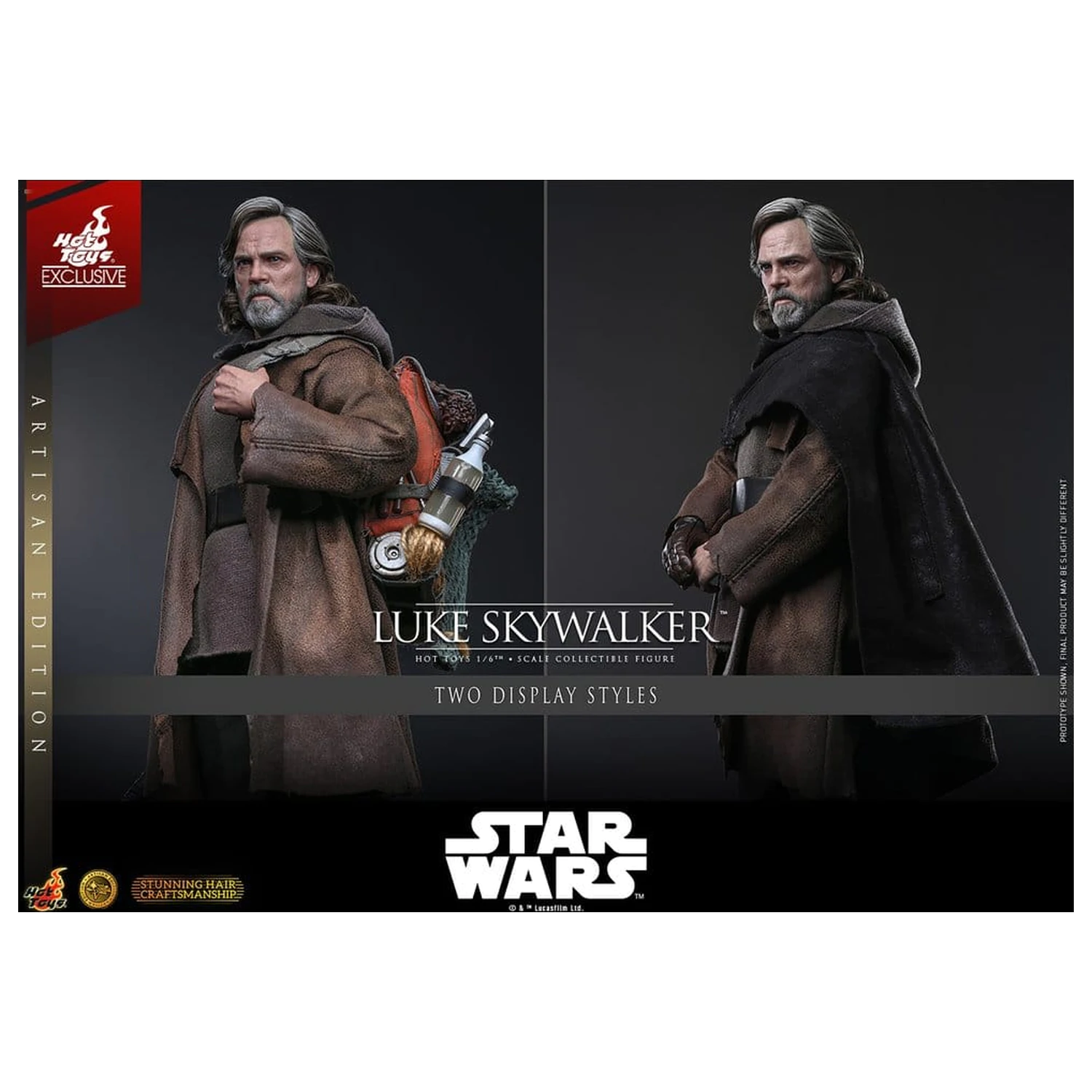 Star Wars: The Last Jedi Movie Masterpiece Action Figure 1/6 Luke Skywalker (Artisan Edition) 29 cm product photo