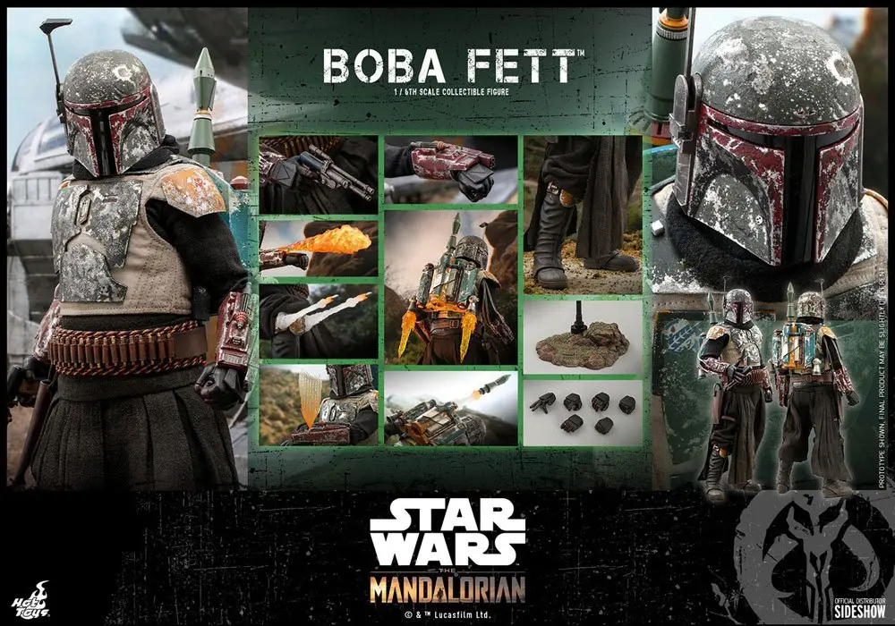 Star Wars The Mandalorian Action Figure 1/6 Boba Fett 30 cm termékfotó