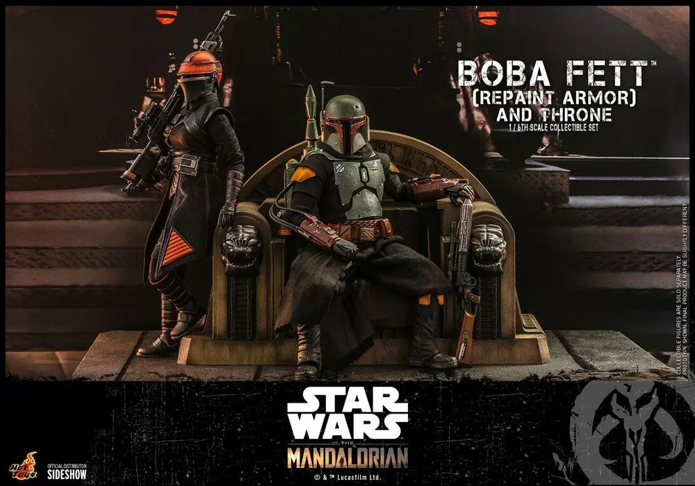 Star Wars The Mandalorian Action Figure 1/6 Boba Fett (Repaint Armor) and Throne 30 cm termékfotó