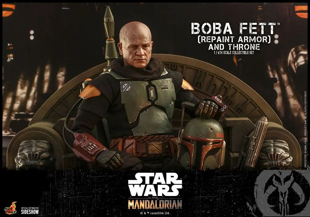 Star Wars The Mandalorian Action Figure 1/6 Boba Fett (Repaint Armor) and Throne 30 cm termékfotó