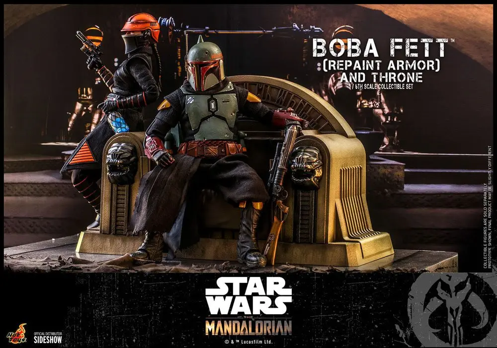 Star Wars The Mandalorian Action Figure 1/6 Boba Fett (Repaint Armor) and Throne 30 cm termékfotó