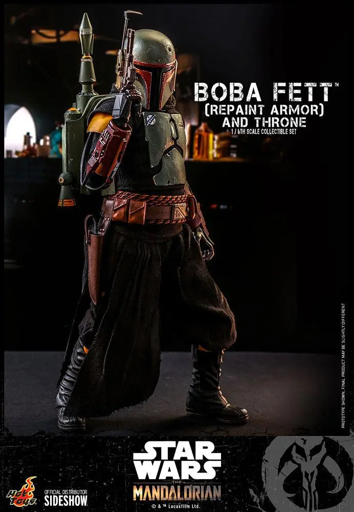 Star Wars The Mandalorian Action Figure 1/6 Boba Fett (Repaint Armor) and Throne 30 cm termékfotó