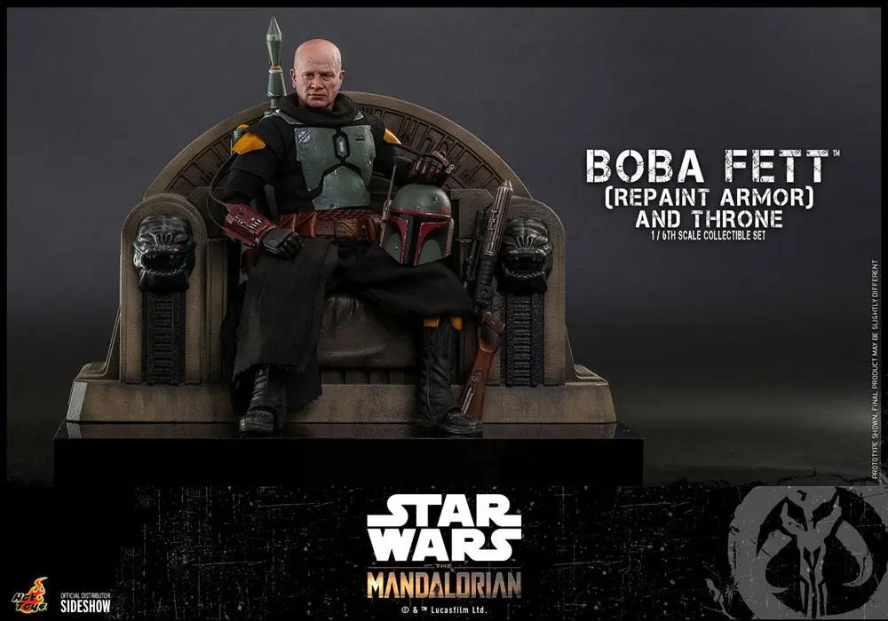 Star Wars The Mandalorian Action Figure 1/6 Boba Fett (Repaint Armor) and Throne 30 cm termékfotó