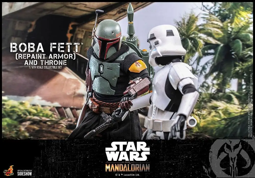 Star Wars The Mandalorian Action Figure 1/6 Boba Fett (Repaint Armor) and Throne 30 cm termékfotó