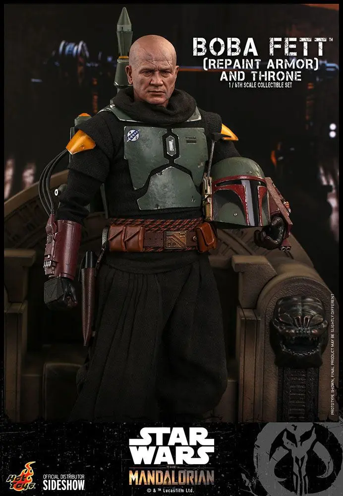 Star Wars The Mandalorian Action Figure 1/6 Boba Fett (Repaint Armor) and Throne 30 cm termékfotó