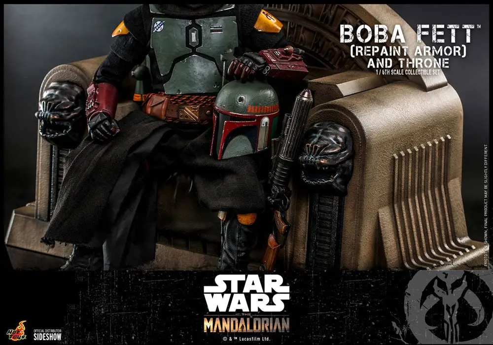 Star Wars The Mandalorian Action Figure 1/6 Boba Fett (Repaint Armor) and Throne 30 cm termékfotó