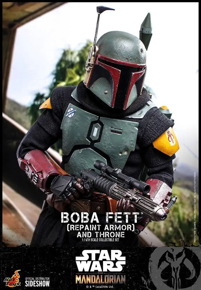 Star Wars The Mandalorian Action Figure 1/6 Boba Fett (Repaint Armor) and Throne 30 cm termékfotó