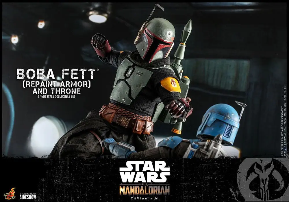 Star Wars The Mandalorian Action Figure 1/6 Boba Fett (Repaint Armor) and Throne 30 cm termékfotó