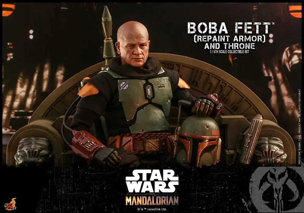Star Wars: The Mandalorian Action Figure 1/6 Boba Fett Repaint Armor and Throne Special Edition 30 cm product photo