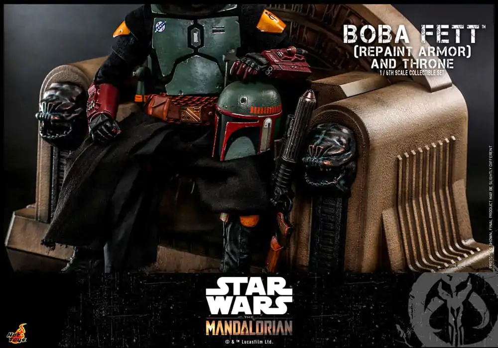 Star Wars: The Mandalorian Action Figure 1/6 Boba Fett Repaint Armor and Throne Special Edition 30 cm product photo