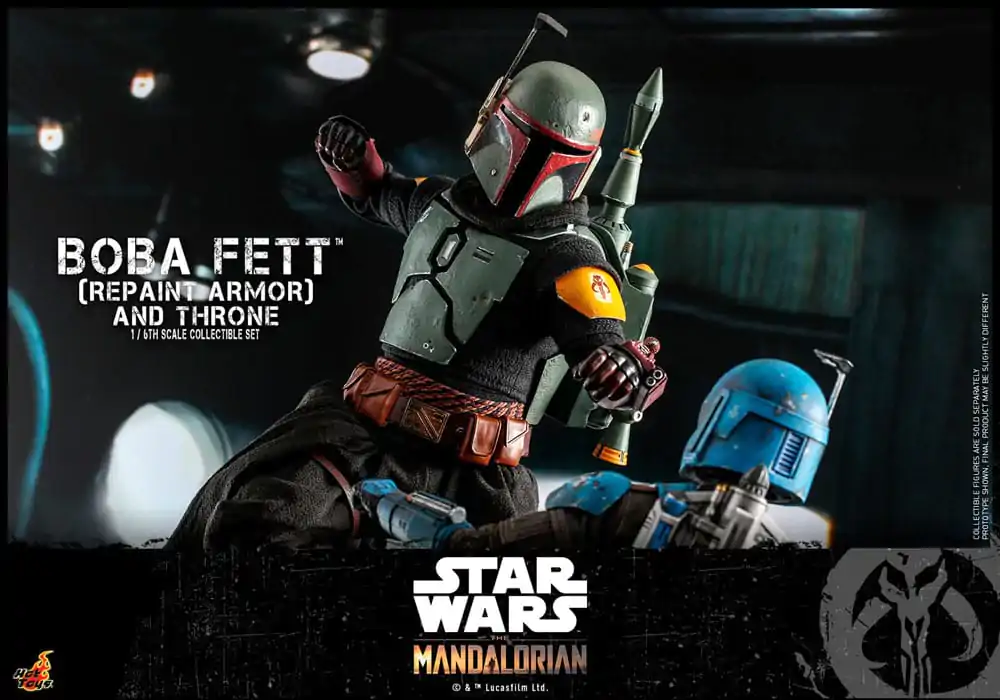 Star Wars: The Mandalorian Action Figure 1/6 Boba Fett Repaint Armor and Throne Special Edition 30 cm product photo