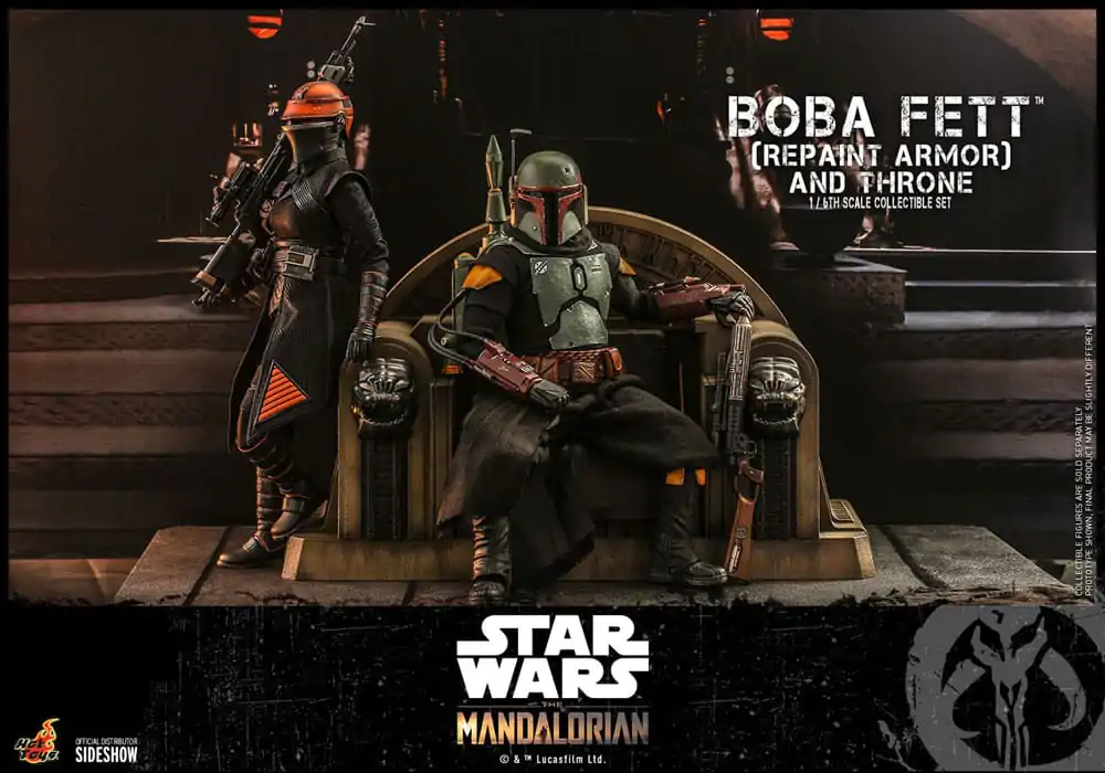 Star Wars: The Mandalorian Action Figure 1/6 Boba Fett Repaint Armor and Throne Special Edition 30 cm product photo