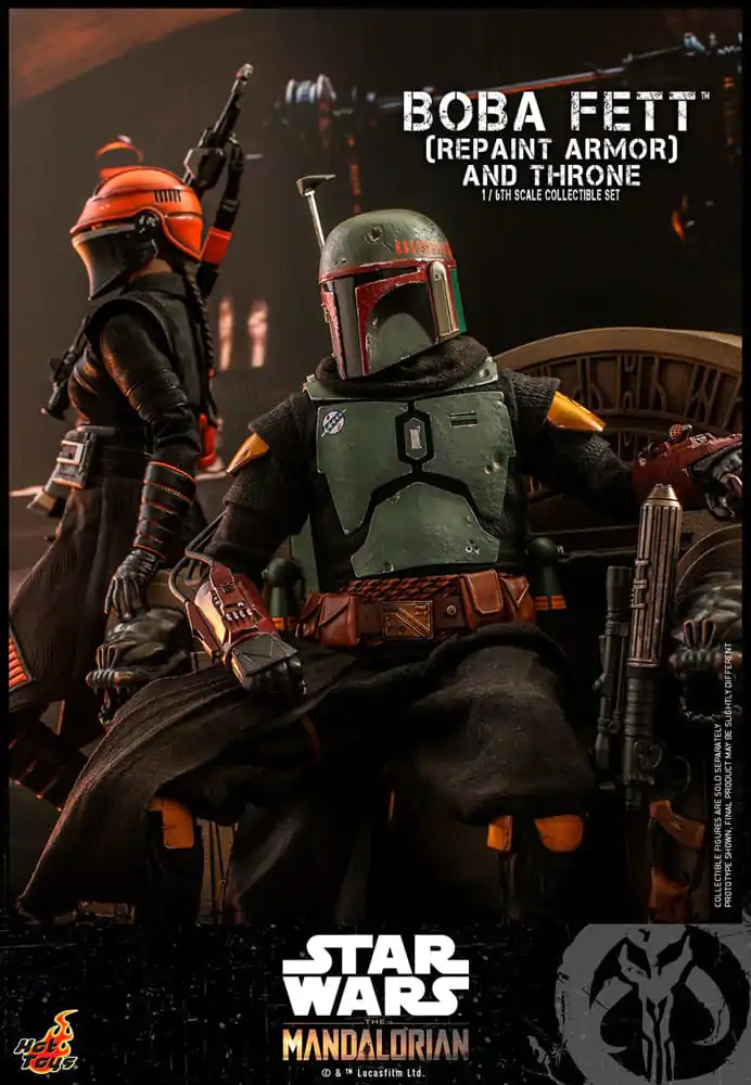Star Wars: The Mandalorian Action Figure 1/6 Boba Fett Repaint Armor and Throne Special Edition 30 cm product photo
