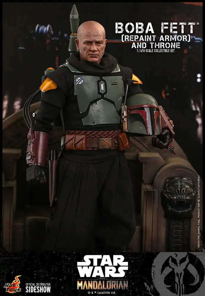 Star Wars: The Mandalorian Action Figure 1/6 Boba Fett Repaint Armor and Throne Special Edition 30 cm product photo