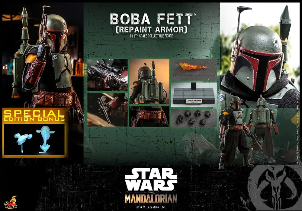 Star Wars: The Mandalorian Action Figure 1/6 Boba Fett Repaint Armor Special Edition 30 cm product photo