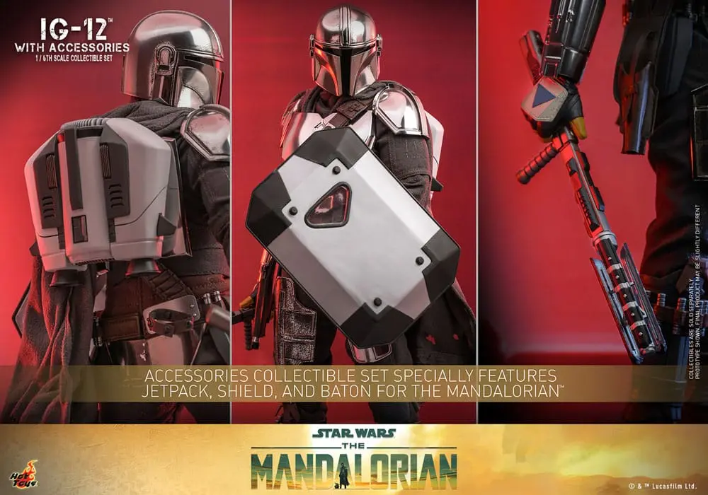 Star Wars: The Mandalorian Action Figure 1/6 IG-12 with accessories 36 cm product photo