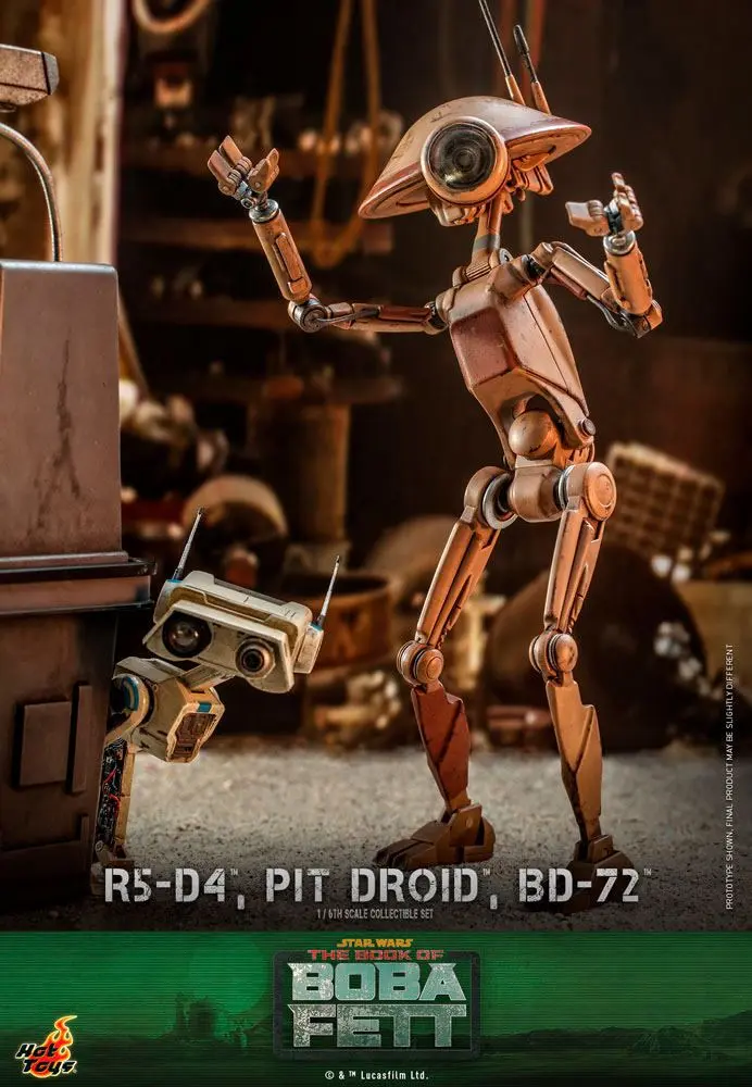 Star Wars The Mandalorian Action Figures 1/6 R5-D4, Pit Droid, &amp; BD-72 product photo