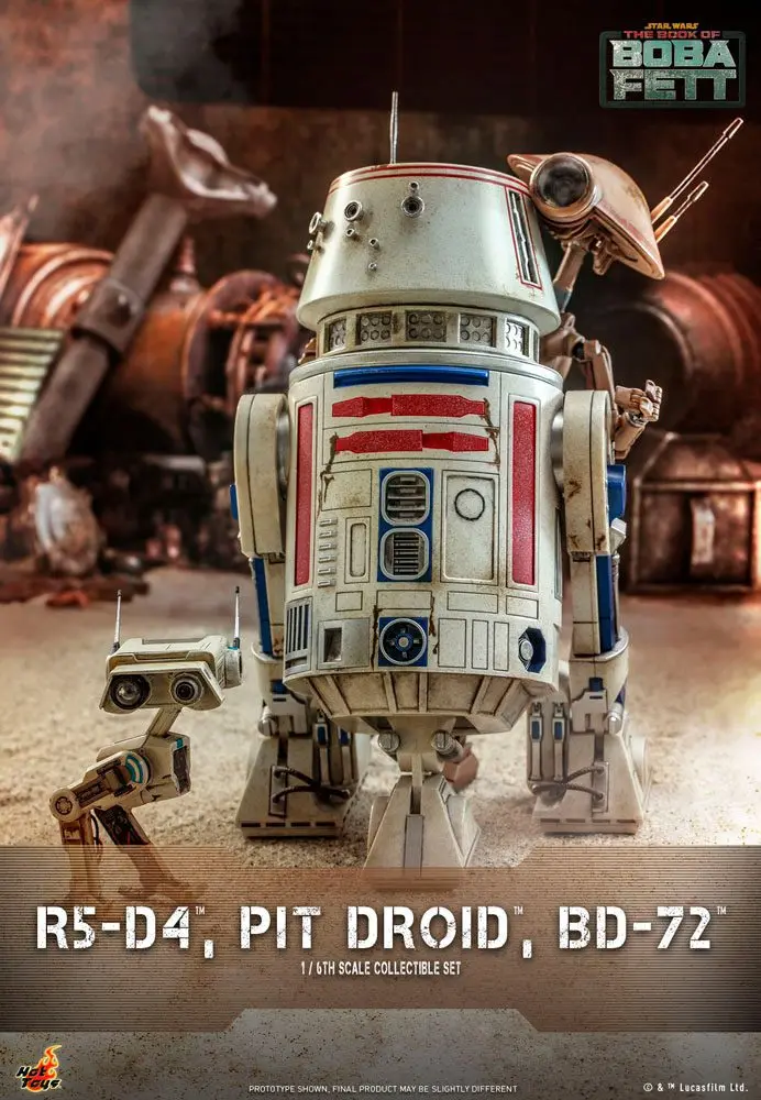 Star Wars The Mandalorian Action Figures 1/6 R5-D4, Pit Droid, &amp; BD-72 product photo