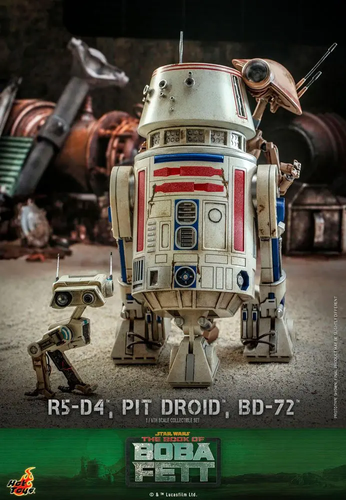 Star Wars The Mandalorian Action Figures 1/6 R5-D4, Pit Droid, &amp; BD-72 product photo