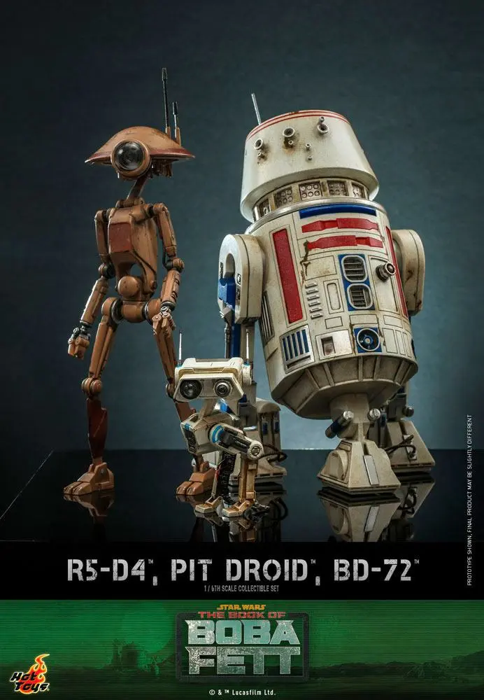 Star Wars The Mandalorian Action Figures 1/6 R5-D4, Pit Droid, &amp; BD-72 product photo